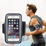 Outdoor Sports Phone Holder Adjustable 5.5-Inch Arm Strap for Gym Cycling & Running Compatible with Samsung & iPhone Devices