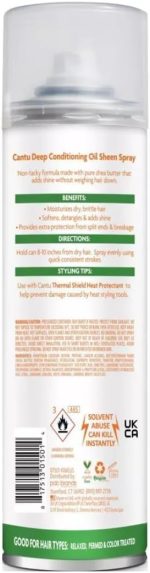 Cantu Shea Butter Oil Sheen Deep Conditioning Spray 283g (10oz) – Moisturising Hair Shine Spray for Dry, Damaged & Natural Hair - Image 2