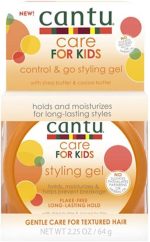 Cantu Kids Styling Gel 2.25oz | Gentle Hold Hair Gel for Kids | Defines Curls, Controls Frizz & Flyaways