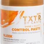 Cantu TXTR Shine & Sculpt Control Paste 173g | Anti-Frizz Hair Styling Paste with Shea Butter & Castor Oil for Sleek Styles, Edges & Protective Hairstyles
