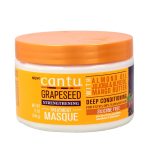 Cantu Grapeseed Strengthening Treatment Masque 12oz | Deep Conditioning Hair Mask for Dry, Damaged & Weak Hair | Nourishing Grapeseed Formula