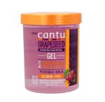 Cantu Grapeseed Strengthening Hair Gel 18.5oz | Strong Hold Anti-Frizz Styling Gel for Curly, Coily & Natural Hair