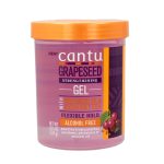 Cantu Grapeseed Strengthening Hair Gel 18.5oz | Strong Hold Anti-Frizz Styling Gel for Curly, Coily & Natural Hair