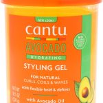 Cantu Avocado Hydrating Styling Gel 18.5oz (524g) – Moisturizing Hold for Curly, Coily & Wavy Hair – Frizz Control & Shine Enhancement