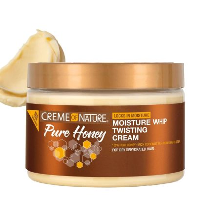 Creme Of Nature Pure Honey Moisture Whip Twisting Cream 11.5oz | Curl Defining Hair Cream