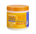 Cantu Flaxseed Smoothing Cream Gel 16oz | Frizz Control, Smooth Hold & Defined Curls for Natural Hair