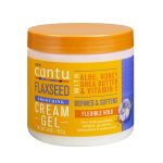 Cantu Flaxseed Smoothing Cream Gel 16oz | Frizz Control, Smooth Hold & Defined Curls for Natural Hair