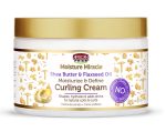 African Pride Moisture Miracle Shea Butter & Flaxseed Oil Curling Cream 340g (12oz) – Curl Defining Moisturiser for Natural Curls, Coils & Waves