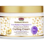 African Pride Moisture Miracle Shea Butter & Flaxseed Oil Curling Cream 340g (12oz) – Curl Defining Moisturiser for Natural Curls, Coils & Waves
