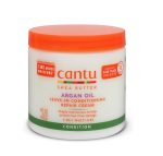 Cantu Argan Oil Leave In Conditioning Repair Cream 16oz / 453g – Deep Moisturizing Hair Treatment for Dry, Damaged & Frizzy Hair