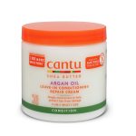 Cantu Argan Oil Leave In Conditioning Repair Cream 16oz / 453g – Deep Moisturizing Hair Treatment for Dry, Damaged & Frizzy Hair