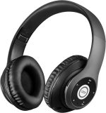 IJOY Wireless Bluetooth Headphones with Mic, Rechargeable & Foldable Hi-Fi Stereo Over Ear Headset with Built-in Smart 5-Button Control, Micro SD Card slot and FM radio, Black - Image 6