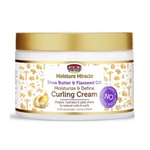 African Pride Moisture Miracle Shea Butter & Flaxseed Oil Moisturize & Define Curling Cream 12 oz