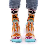 Hop Hare Bamboo Socks S/M - Psychedelic Evil Eye - Image 3