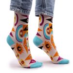 Hop Hare Bamboo Socks S/M - Psychedelic Evil Eye - Image 2