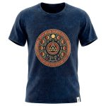 Nomad Sari Stonewashed Cotton T-Shirt - Stay Wild Moon Child - Blue - XL - Image 4