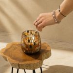 Medium Glass Jar Candles - Amber Mosaic - Image 3