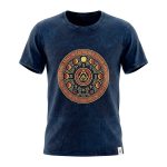 Nomad Sari Stonewashed Cotton T-Shirt - Stay Wild Moon Child - Blue - Medium - Image 5