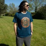 Nomad Sari Stonewashed Cotton T-Shirt - Stay Wild Moon Child - Blue - Medium - Image 6