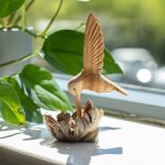 Handmade Parasite Wood Art Carving - Nectar Drinking Hummingbird - Image 4