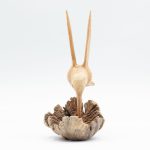 Handmade Parasite Wood Art Carving - Nectar Drinking Hummingbird