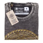 Nomad Sari Stonewashed Cotton T-Shirt – Chakra – Dark Grey – Small - Image 2