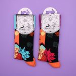 Hop Hare Bamboo Socks S/M - Blue Buddha & Lotus  - Image 5