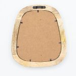 Set of 3 Pebble Shaped Mirrors - Dark Brown Finish - Image 2