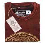 Nomad Sari Stonewashed Cotton T-Shirt – Chakra – Maroon – Small - Image 2