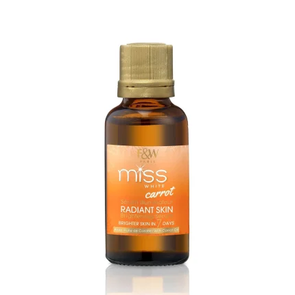 Miss White Carrot Brightening Serum 30ml | Vitamin-Rich Dark Spot Corrector & Glow Facial Booster | Advanced Clarifying Treatment for a Luminous, Golden Complexion