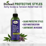 Difeel Pro-Growth Itchy Scalp Relief Hair Oil 8 oz (D47IS80) | Premium Scalp Treatment to Soothe Itching, Eliminate Dryness & Flakes, Nutrient-Rich Formula