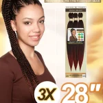 Smart Braid Pre-Stretched Synthetic Braiding Hair 3X Pack 28" Inch