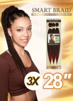 Smart Braid Pre-Stretched Synthetic Braiding Hair 3X Pack 28" Inch