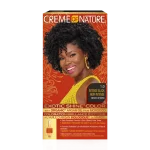Creme of Nature Exotic Shine Color with Argan Oil from Morocco - 1.0 Intense Black | Permanent Hair Color Kit for Radiant Shine & Full Gray Coverage