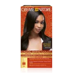 Creme of Nature Exotic Shine Color with Argan Oil from Morocco - 3.0 Soft Black | Permanent Hair Color Kit for Intense Moisture & Brilliant Shine