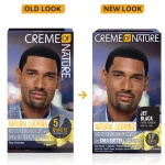 Creme of Nature Natural Looking Moisture-Rich Liquid Hair Color with Shea Butter Conditioner - Jet Black | Permanent Hair Color Kit for Deep Shine & Full Gray Coverage - Image 2